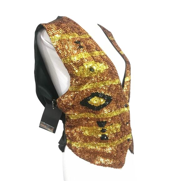 NWT Vintage 80s Sequin Southwestern Boho Western Vest Match Ups NAtco L - Picture 4 of 8